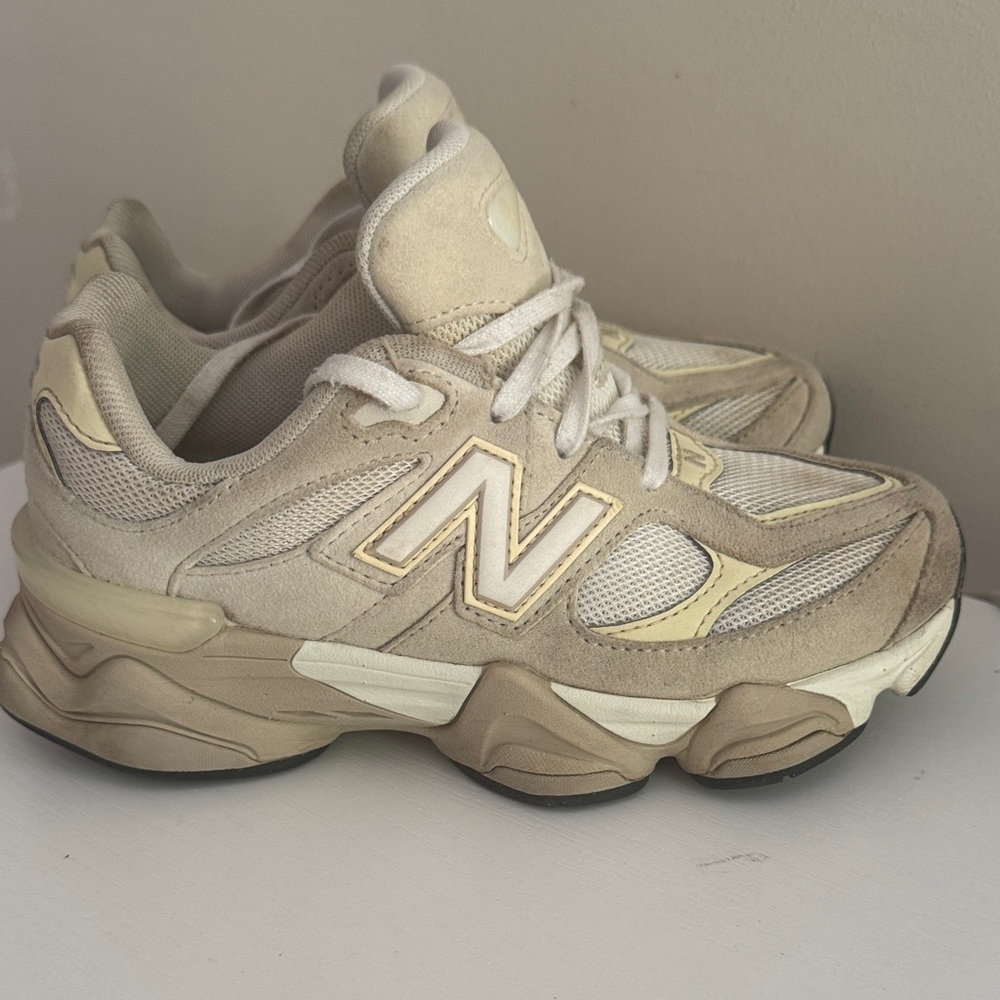 New Balance Cream and Tan Athletic Shoes